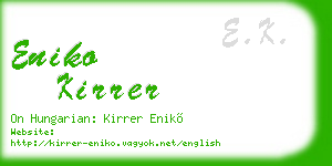 eniko kirrer business card