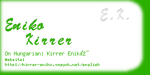 eniko kirrer business card